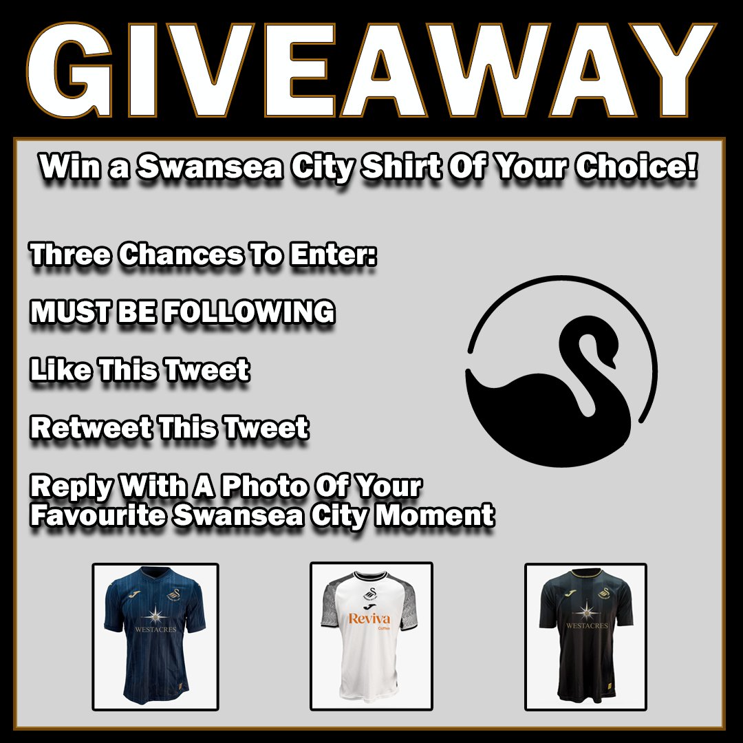SwansCastMedia's tweet photo. 🚨GIVEAWAY🚨

Finally we have our first giveaway to share with our followers!  See photos attached for all details!

❤️Like this tweet
🐦Retweet this tweet
💬Comment a photo of your favourite Swansea City moment!

Thankyou all for your continued support and good luck! https://t.co/09wWws2wct