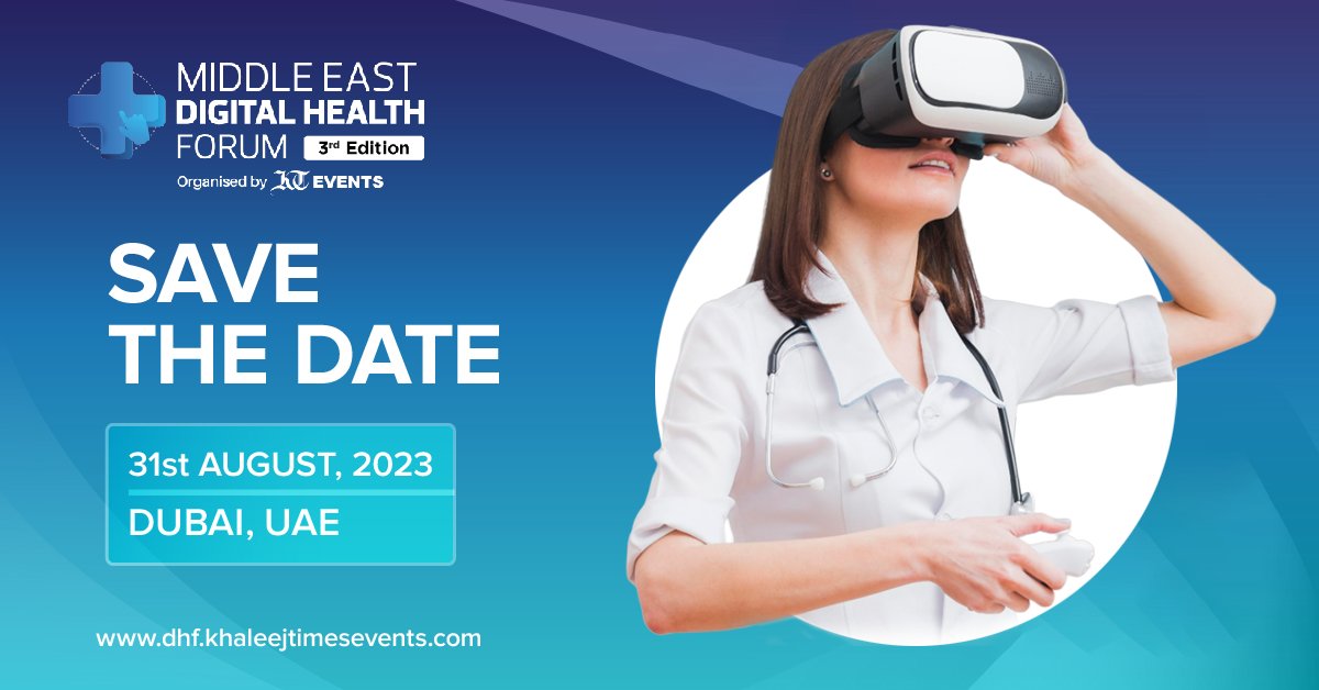 🌟 Save the Date: August 31st, 2023! 🌟 Witness the Digital Revolution at the 3rd Edition of Middle East Digital Health Forum in Dubai, UAE! Be part of this groundbreaking event! Stay tuned for more updates!
 dhf.khaleejtimesevents.com 
 
#Digihealth2023 #DigitalHealthForum