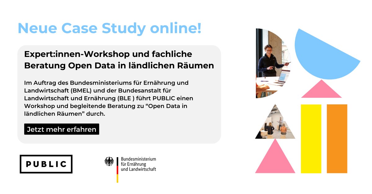 Neue Case Study zu Potenzialen von #OpenData in ländlichen Räumen online!
Aufschlussreiche Einblicke in unseren Workshop für das @bmel mit Expert:innen aus Verwaltung, Startups und Zivilgesellschaft. Ziel: Förderung von Innovation und Entwicklung in ländlichen Regionen! #GovTech