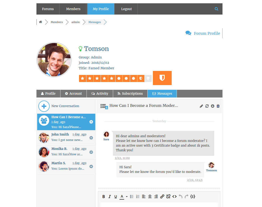gVectors's tweet image. wpForo Private Messages (PM) addon provides a safe and professional way to communicate directly with other members of the discussion forum.
gvectors.com/product/wpforo…