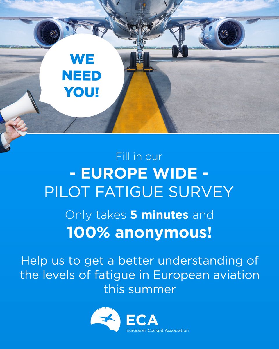 Calling European pilots - final days to fill in the summer fatigue survey! survey.zohopublic.eu/zs/XMB8Kh