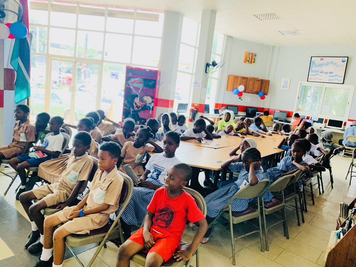 ACornerBanjul's tweet photo. On the 14th of July, the American Corner held its Kids Hour Series and Awa Ceesay engaged an intern engaged them in pronunciation, spellings, reading and sentence construction which aims at improving their day to day English Language. https://t.co/ZRlcqGF6m5