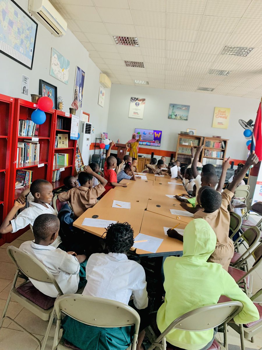 ACornerBanjul's tweet photo. On the 14th of July, the American Corner held its Kids Hour Series and Awa Ceesay engaged an intern engaged them in pronunciation, spellings, reading and sentence construction which aims at improving their day to day English Language. https://t.co/ZRlcqGF6m5