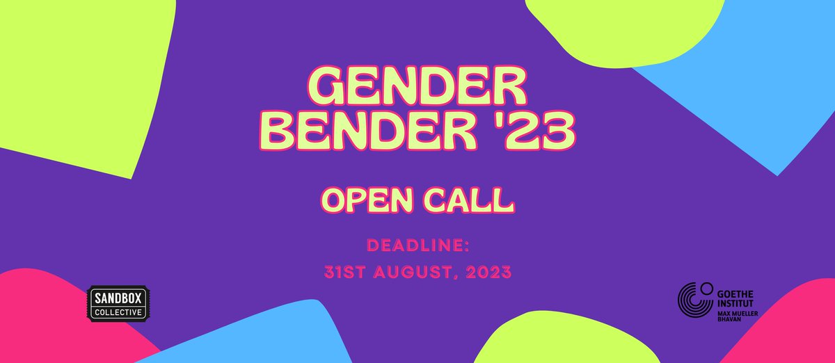 📢 Calling all artists and creators! Don't miss out on the opportunity to be a part of Gender Bender 2023. 🌈

For details on how to submit your work, visit our website!
sandboxcollective.org/gender-bender-…

#GenderBender2023 #OpenCall #GenderExploration #Intersectionality #GenderEquality