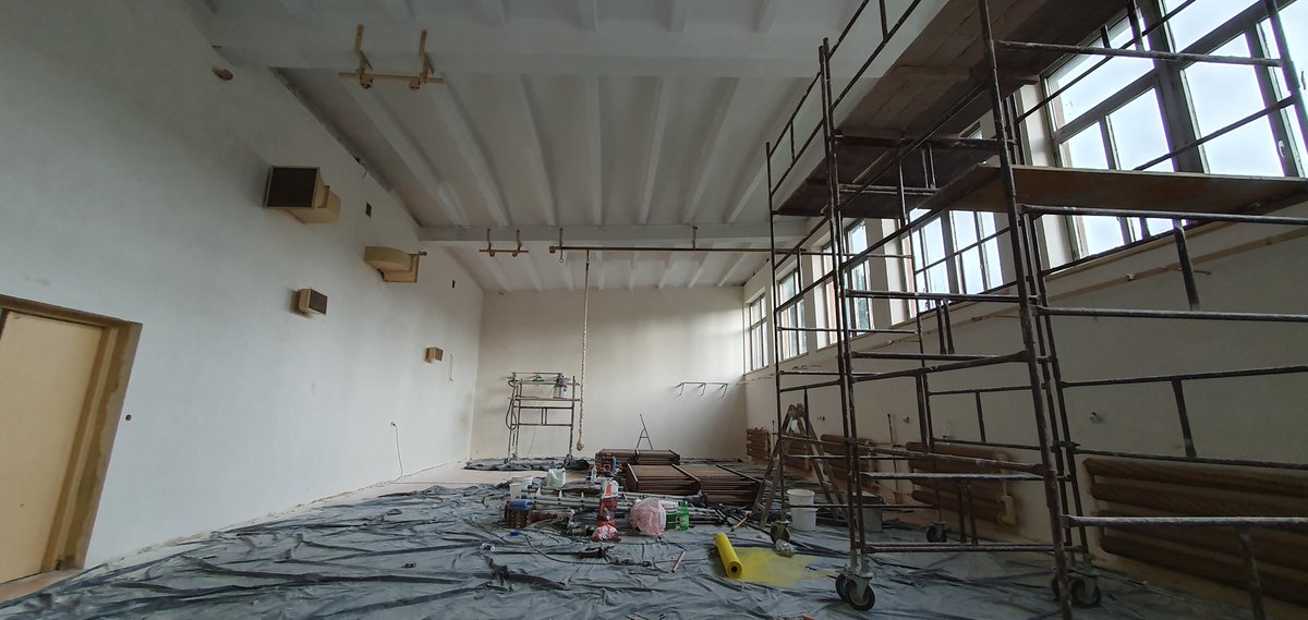 WislokRzeszow's tweet photo. Prace modernizacyjne naszej sali postępują w piorunującym tempie! Czekamy na malowanie a później świeżość złapie podłoga i drabinki. Puzzle są już w praniu :) Jest super!
#PZB #Rzeszów #Podkarpackie #boxing #sport #sportlife #news #współpraca #sports #inwestycjeRzeszów #ROSiR https://t.co/o3xIdDoiht
