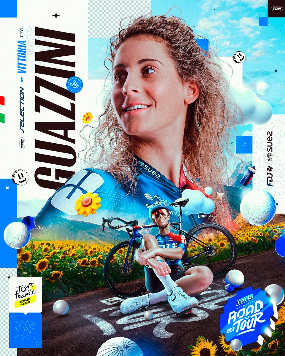 𝐆𝐮𝐚𝐳𝐳𝐢𝐧𝐢'𝐬 𝐛𝐚𝐜𝐤! 👋 🫶 After 3 months away, @VittoriaGuazzi1 🇮🇹 is back competing with the 𝑭𝑫𝑱-𝑺𝑼𝑬𝒁 jersey on her shoulders ! Second appearance in @LeTourFemmes with @GoZwift for the Italian ⚡️ #RoadToLeTour by @FDJsport 💙❤️