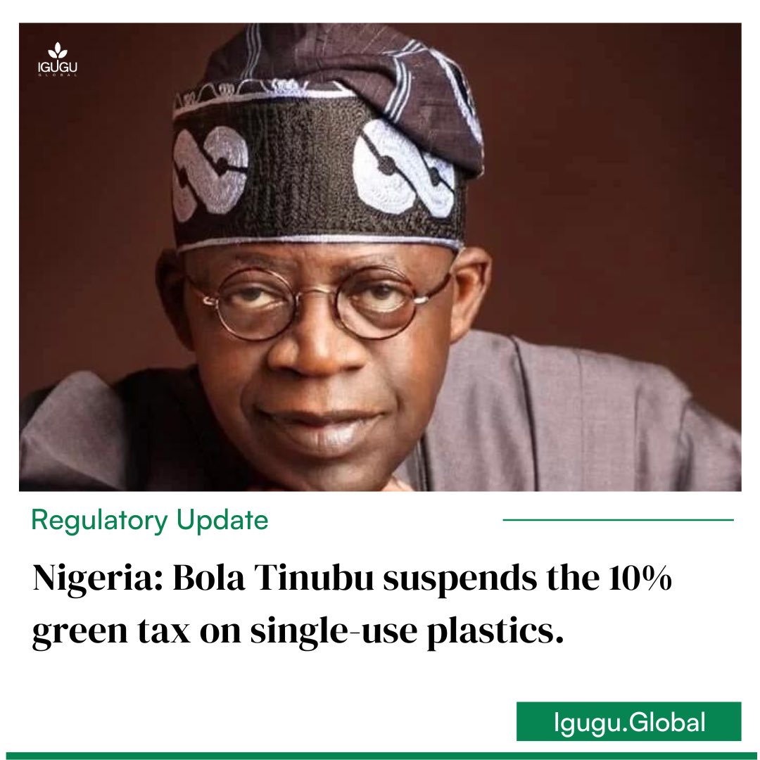 The 10% green tax on single-use plastics will not last long in Nigeria. Introduced at the beginning of May 2023 by the former Nigerian president, Muhammadu Buhari,it has just been suspended by the new president of the Federal Republic, Ahmed Bola Tinubu.
#greentax #plasticwaste