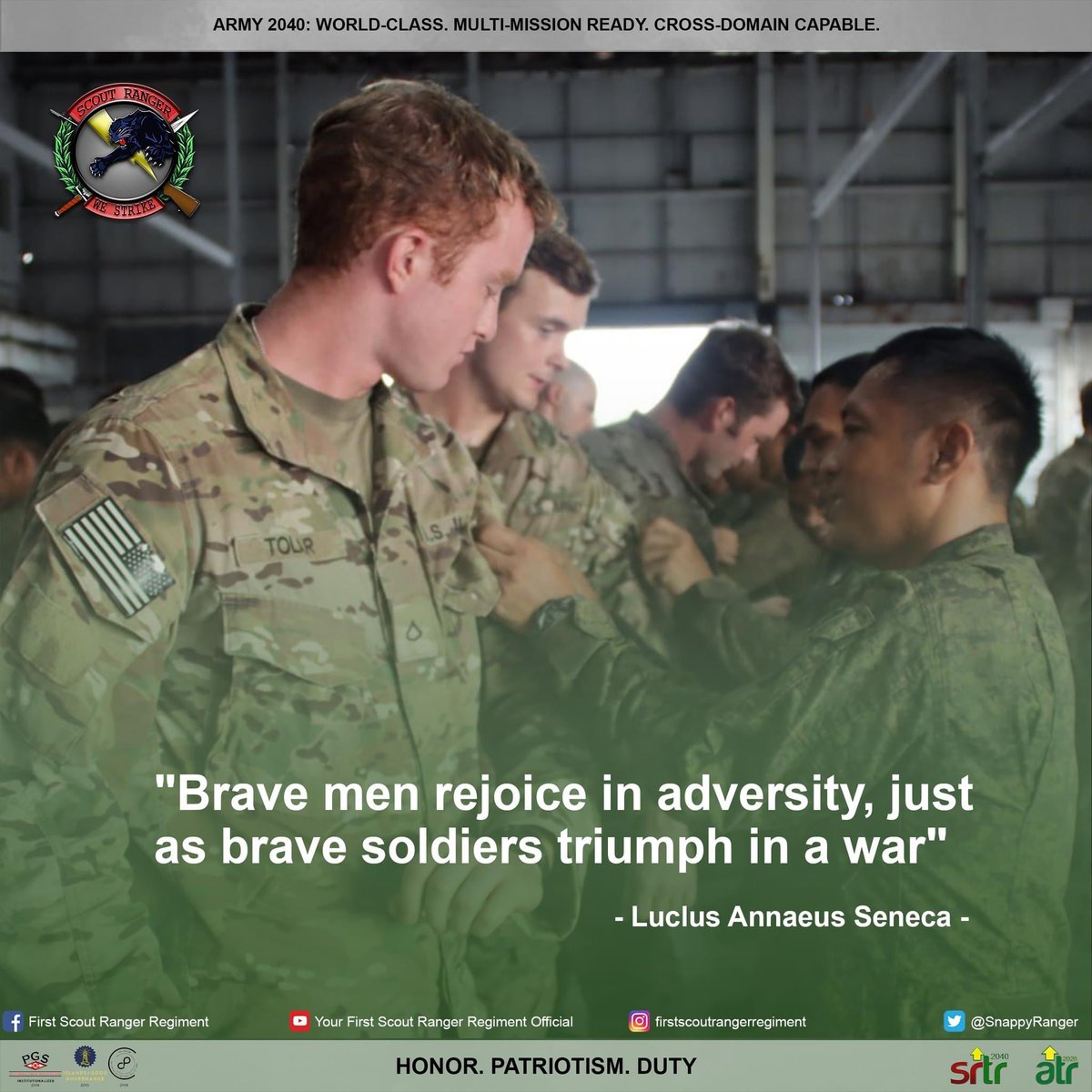 SnappyRanger's tweet photo. #ScoutRanger 
#ScoutRangerTransformationRoadmap 
#PhilippineArmy 
#StrongUnitedReliable 
#AFPyoucanTRUST 

Photo by SSg Marvin M Jallorina (MS) PA

Rangers Lead The Way https://t.co/VJZ7wyh9Uh