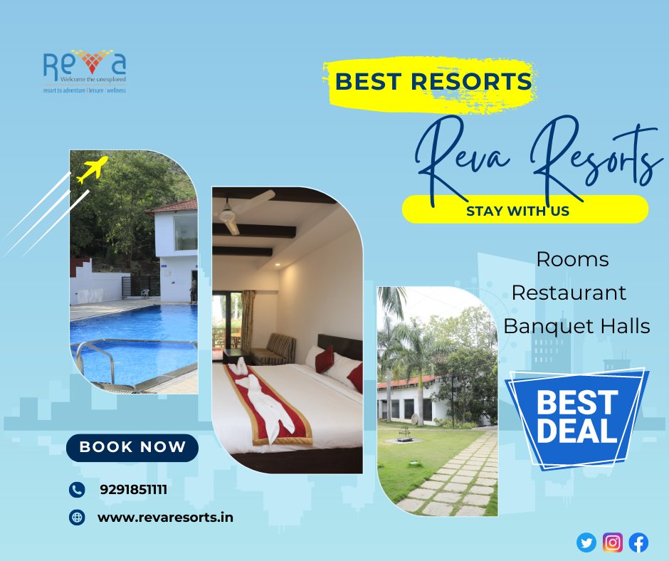 Looking for the perfect weekend getaway to unwind and rejuvenate?  Reva Resorts is the best place to stay.
#revaresorts #bestResorts #30acreProperty #bestservice #bestfood #bestdeal #revaresortschitoor #revaresortsnearTirupati