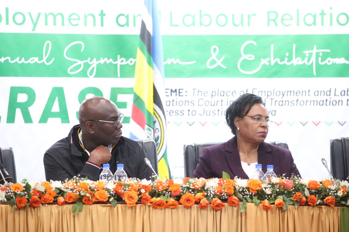 Kenyajudiciary's tweet photo. 2ndDay of the #ELRASE symposium. Panel discussion moderated by Duncan Okello, Commissioner KLRC. Discussant: Prof. Margaret Kobia. The Panelists are: Justice Christine Baari-ELRC, Justice Nderi Nduma-ELRC, CHRP Quresha Abdullahi-Executive Director IHRM, https://t.co/zOm8GAgQxM
