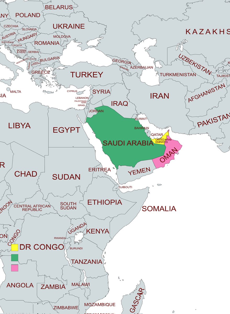 Eduflation_'s tweet photo. United Arab Emirates (UAE) shares land border with Saudi Arabia and Oman.

It does not share land border with Barain.

#UPSC #MapForUPSC #UAE #SaudiArabia #Oman #India https://t.co/kSOIlhLOG7