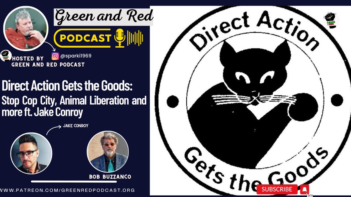 GreenRedPodcast (@podcastgreenred) on Twitter photo ~NEW EPISODE~
In our latest, we get into the state of direct action on #stopcopcity, animal liberation and the lessons of 2020 with direct action organizer <a href="/_jakeconroy/">Jake Conroy</a>.
🎙️: bit.ly/43s6RWF ~NEW EPISODE~
In our latest, we get into the state of direct action on #stopcopcity, animal liberation and the lessons of 2020 with direct action organizer <a href="/_jakeconroy/">Jake Conroy</a>.
🎙️: bit.ly/43s6RWF