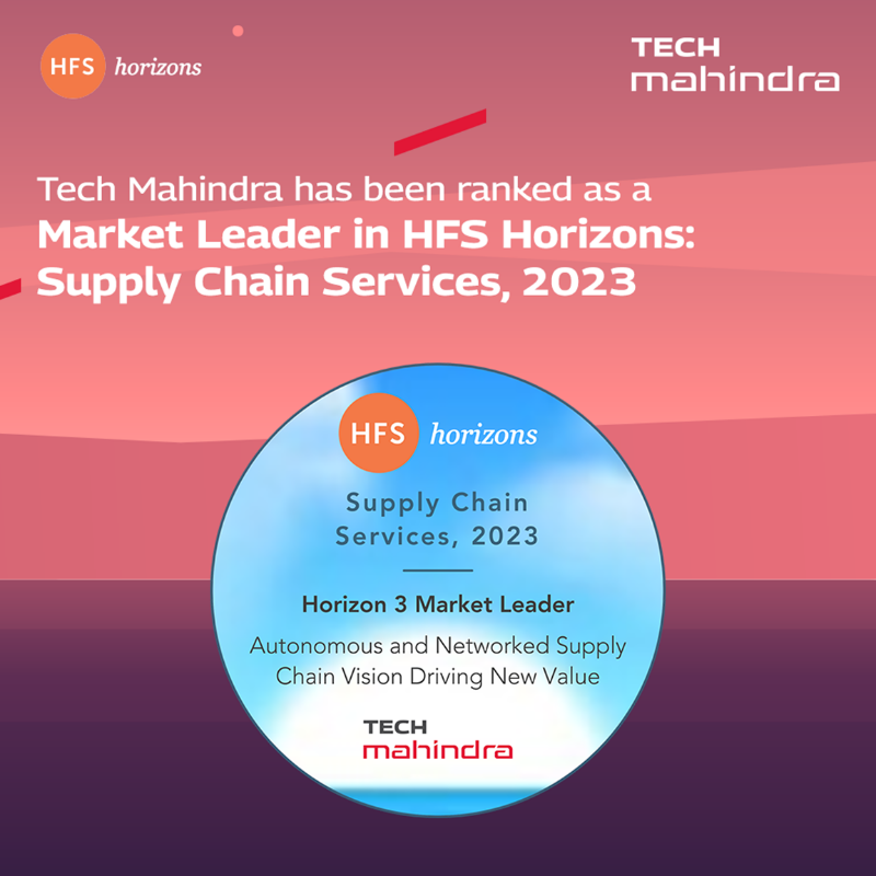 tech_mahindra's tweet photo. We're delighted to share that @Tech_Mahindra has been rated as Market Leader by @HFSResearch in the HFS Horizons: Supply Chain Services 2023, recognizing Tech Mahindra’s ability to enable autonomous & networked #Supplychain vision.
https://t.co/Nx7dyFmPry
#DigitALLScape #NxtNow