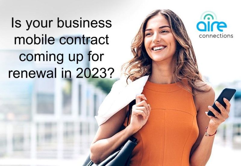 AireConnections's tweet photo. If your mobile phone contract is coming up for renewal in 2023, make sure to get a quote from before you upgrade.

Simply tell us the device you want, how much data you need, and we’ll bespoke build the best quote on any network you desire, all with no upfront costs included. https://t.co/mw5oFz4WaS