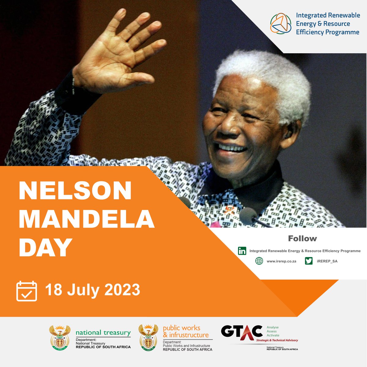 Happy Nelson Mandela Day! #July18 is a call to action for individuals, communities, and organisations to take time to reflect on Mandela's values and principles and to make a positive impact in their own communities.
#ItIsInYourHands