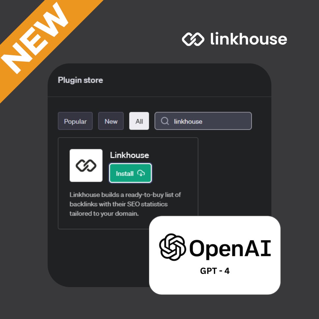 Plugin Linkhouse już dostępny w ChatGPT🥳

Jest to jedna z pierwszych wtyczek do ChatGPT stworzona w Polsce!

W kilka sekund wygeneruje dla Ciebie listę backlinków dla Twojej domeny i przekieruje na stronę byś mógł je od ręki zakupić.

Przetestuj! tiny.pl/c7n9l