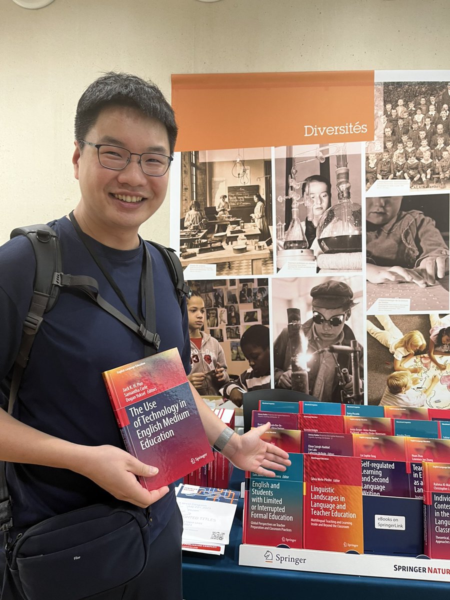 Dr. Pun with his book ‘The Use of Technology in English Medium Education’ at AILA2023! #AILA2023

Do you want to publish your book on Language Education with Springer? Contact our Publishing Editor, Marianna Georgouli, with your proposal: marianna.georgouli@springernature.com.
