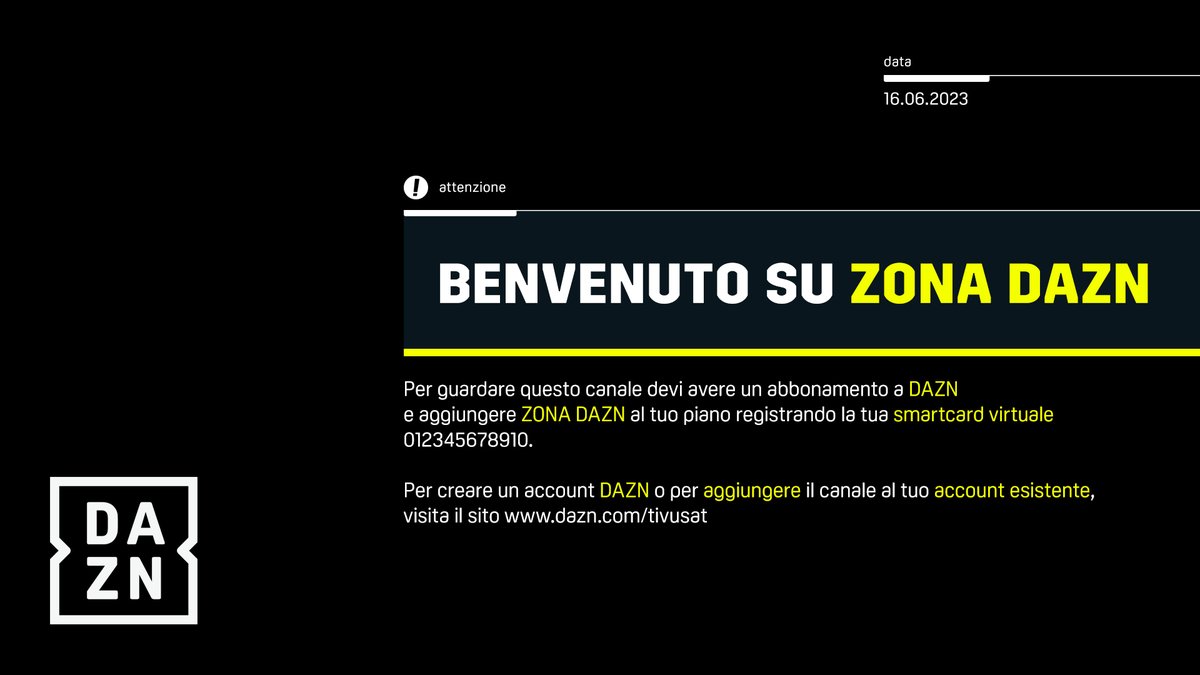 La #SerieA TIM sarà disponibile sul nuovo canale ZONA #DAZN  al 214 di #tivùsat. Stiamo già sviluppando un aggiornamento per rendere il decoder TS9018HEVC compatibile con il nuovo servizio! Lo renderemo disponibile appena possibile. Stay tuned!
telesystem-world.com/0/1/it/zona-da…