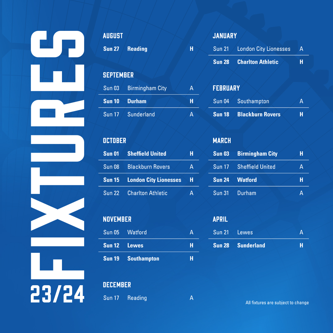 cpfc_w's tweet photo. Let's go 💪

Our 23/24 @BarclaysWC fixtures have arrived 📨

👉 https://t.co/mLBjRmQEtZ https://t.co/OGhXT0Vv9H