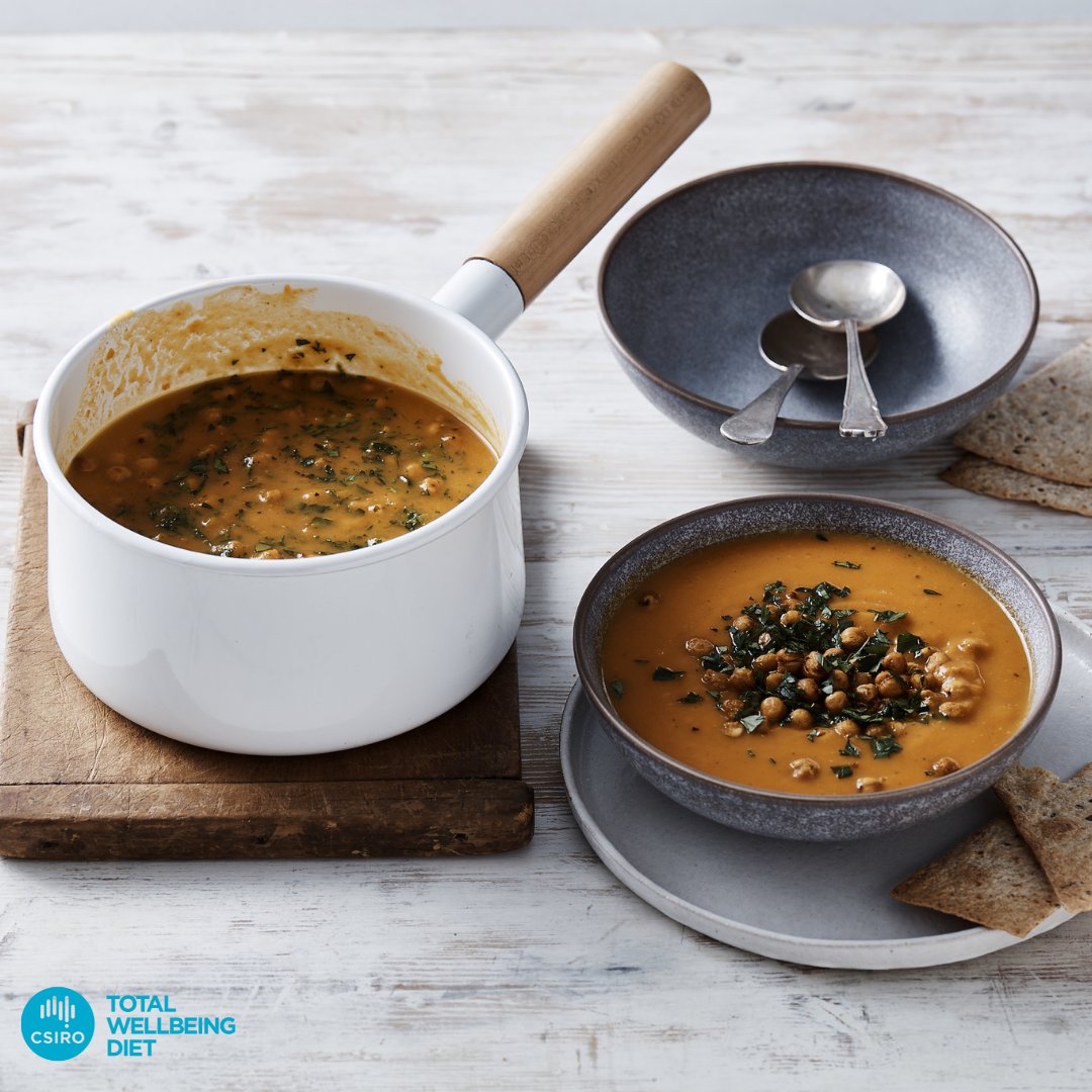 Warm up your taste buds with our healthy Moroccan chickpea, sweet potato &amp; carrot soup recipe. It's a comforting bowl of goodness that will keep you satisfied and nourished during the colder months 🤤🥰

If you want to get this recipe, click here 👉 bit.ly/3OcFvPY