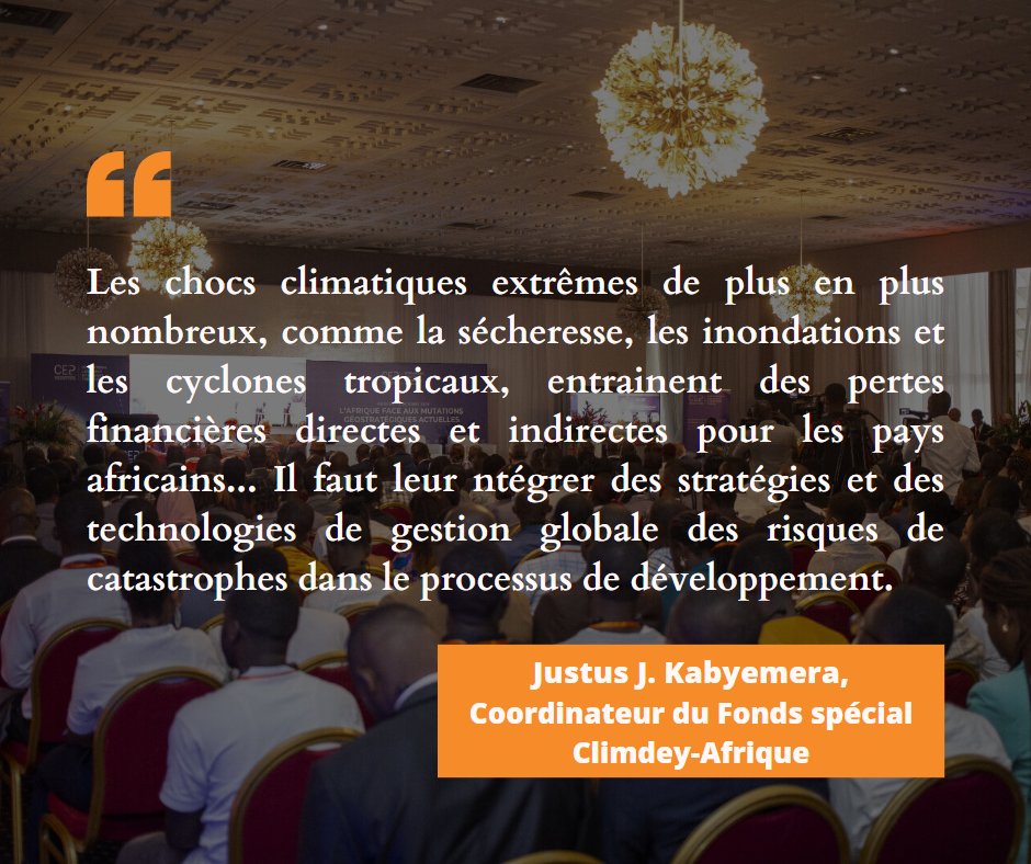 𝗝𝘂𝘀𝘁𝘂𝘀 𝗞𝗔𝗕𝗬𝗘𝗠𝗘𝗥𝗔, 𝗖𝗼𝗼𝗿𝗱𝗶𝗻𝗮𝘁𝗲𝘂𝗿 𝗱𝘂 𝗙𝗼𝗻𝗱𝘀 𝘀𝗽𝗲́𝗰𝗶𝗮𝗹 𝗖𝗹𝗶𝗺𝗱𝗲𝘆-𝗔𝗳𝗿𝗶𝗾𝘂𝗲 a déclaré qu'il serait nécessaire d'intégrer des stratégies de gestion globale des risques de catastrophes dans le processus de développement.
#cep #thinktank