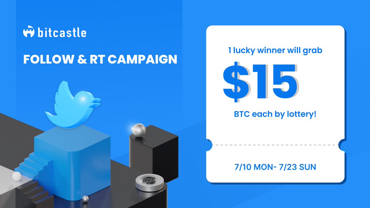 bit_castle's tweet photo. 📅Day9

🎉Futures has been added to bitcastle🎉
Follow RT Campaign💙🔁
／
🎁1 lucky winner will grab $15 BTC every day by lottery!
✅tradable✨
＼
✅Follow us
🔁RT this post

#Crypto
#Cryptocurrency
#Airdrop
#Airdrops
#AirdropCrypto
#Giveaway
#Giveaways https://t.co/o7BS81xUVF