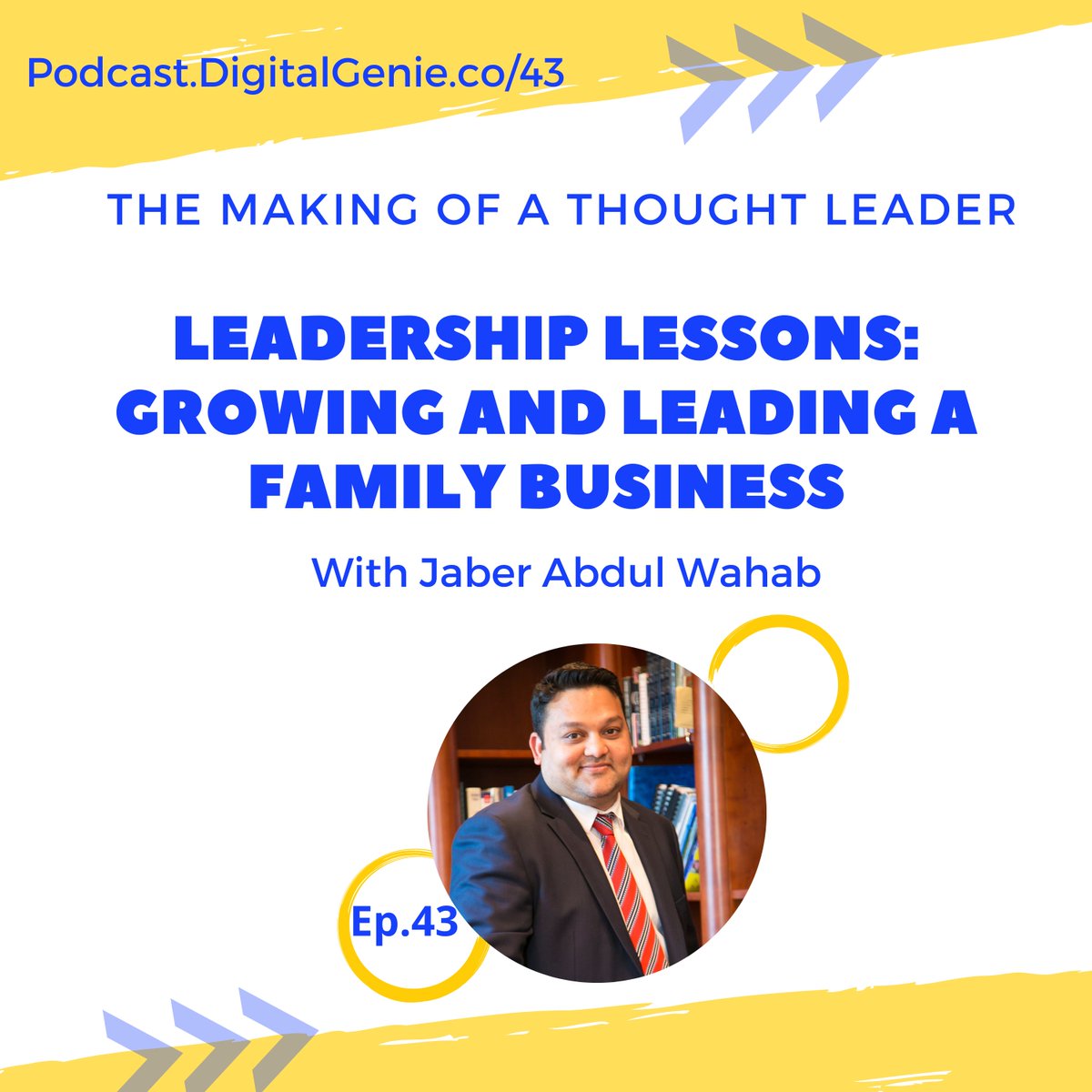 Recently, I had the opportunity to interact with <a href="/jaberpv/">Jaber Abdul Wahab</a> on an interesting topic - Growing &amp; Leading Family Business. This episode covers a vast array of lessons through <a href="/jaberpv/">Jaber Abdul Wahab</a>'s story. So, do tune in to the episode - lnkd.in/dTmQ6A4W
#TMTLPodcast #leadershipinsights
