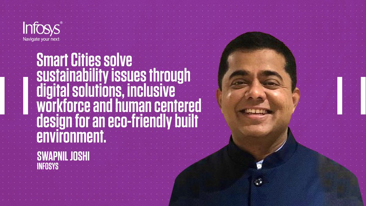 Infosys's tweet image. .@_swapnilmjoshi, Infosys, was a part of the panel discussion on ‘Making cities smarter’ at the City Champions Summit 2023, hosted by @JoshTalksLive. The discussion revolved around how smart cities can solve sustainability problems.
#InfosysESG #Sustainability #ESGIsAnOpportunity
