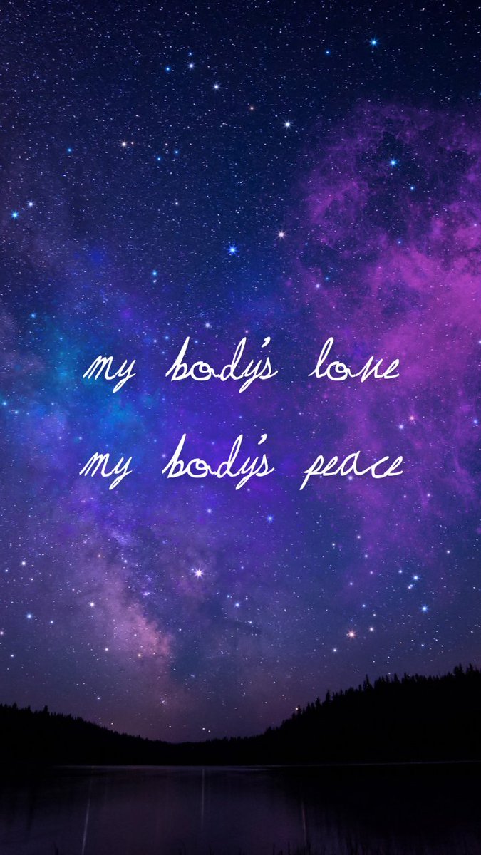 "my body's love my body's peace" - goodnight experience

#marvallous #quote