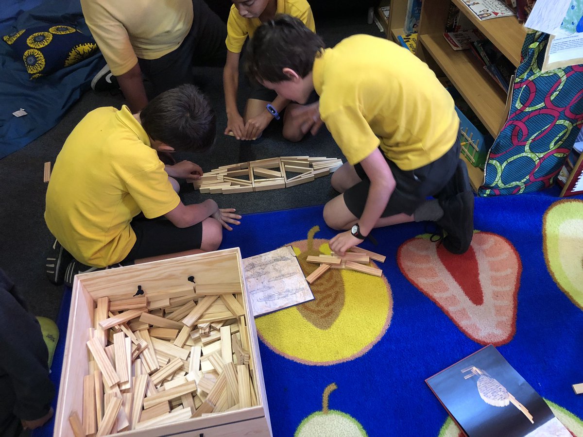 #year4 loving #kapla thanks #year2 for lending it to us. Wish every class could have a box of kapla. Teamwork, maths and engineering