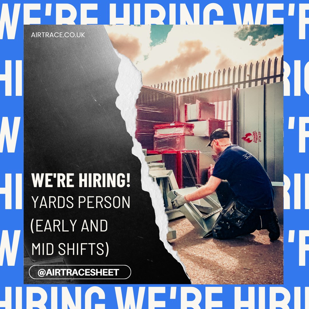 Looking for a career change or wish to pursue a career in construction? Airtrace® has a great job opportunity for a Full Time - Yards Person to join our successful, fast-paced team. The position is working Monday to Friday and 1 in 4 Saturdays. 
#werehiring #applynow #sussexjobs