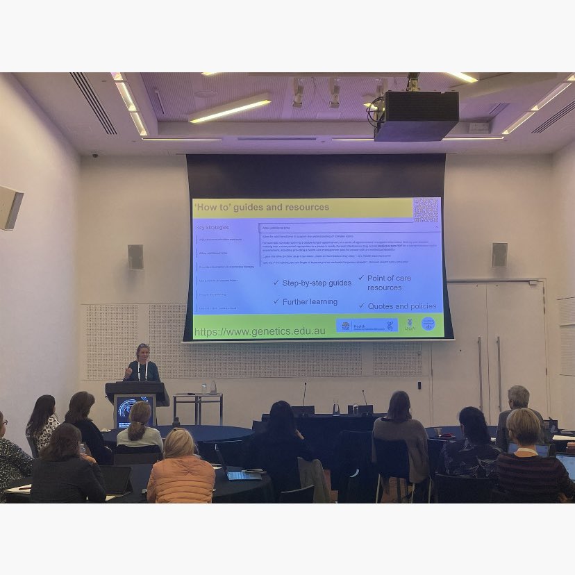 Emma talked at the #Genomics #Education Network of Australasia about our @GeneEQUAL #toolkit for health professionals. She showed our #coproduction videos geneequal.com/genetic-resour… & health videos that show poor & accessible practice geneequal.com/genetic-resour… #AusGenomicSummit