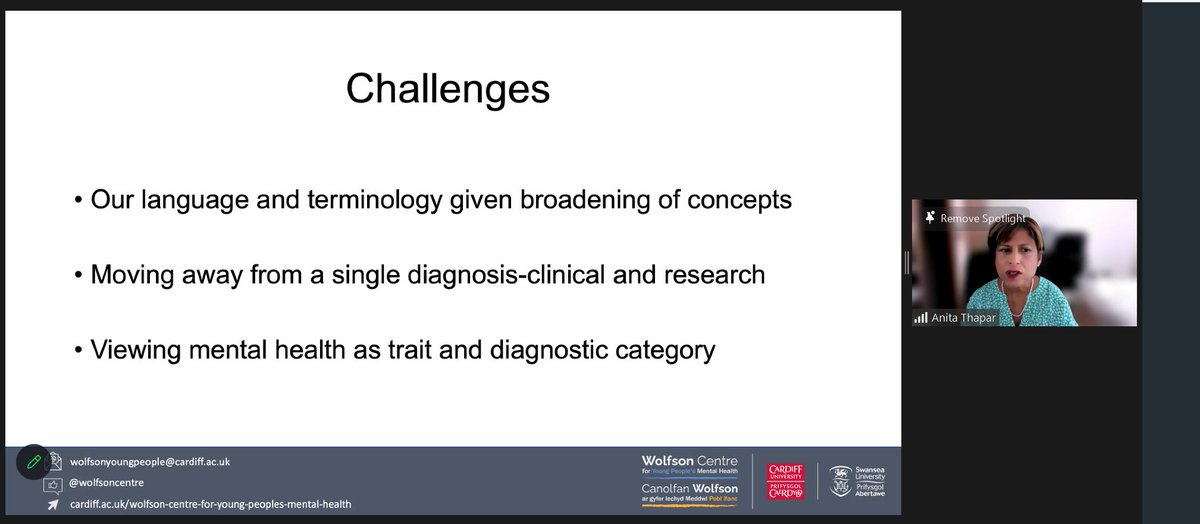 wolfsoncentre's tweet photo. 🎙️On our first talk for the day, we welcome @anita_thapar1 who is discussing the current mental health landscape and the challenges that exist

"There are huge overlaps, young people rarely have only one problem, you got to think beyond your favourite diagnosis"

#WolfsonSummer23 https://t.co/odh7bmyfM0