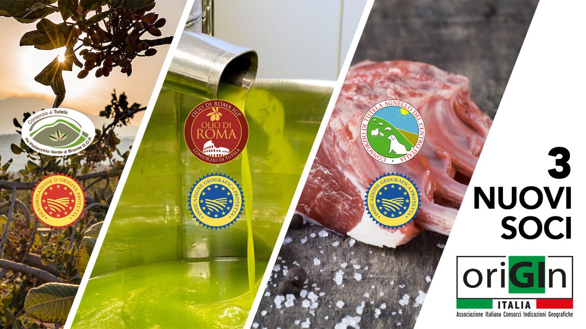 Cresce la rete di <a href="/origin_italia/">Origin Italia</a> con tre nuovi soci: i Consorzi di #AgnellodelCentroItaliaIGP, #PistacchioverdediBronteDOP e #OliodiRomaIGP.

👉bit.ly/44xG90m

#OriginItalia #ItaliaDOP #IndicazioniGeografiche #ConsorzidiTutela #Agroalimentare #MadeinItaly