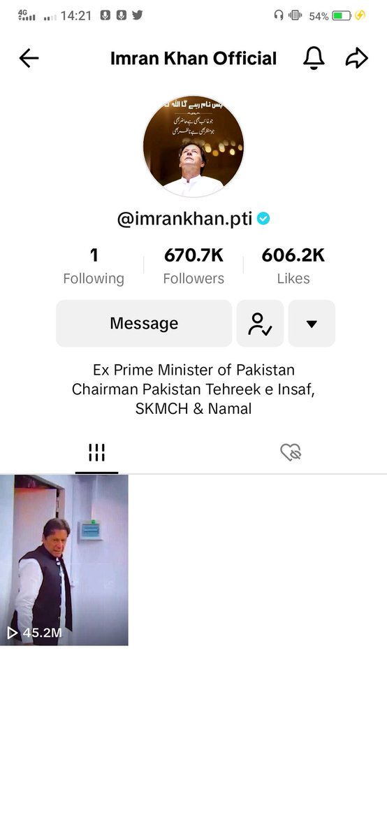 After 14 hours 
Check out Imran Khan Official! #TikTok https://t.co/KgiaEkZifc
Aap log bhi kro follow jaldi https://t.co/7Y5XZRmRgi