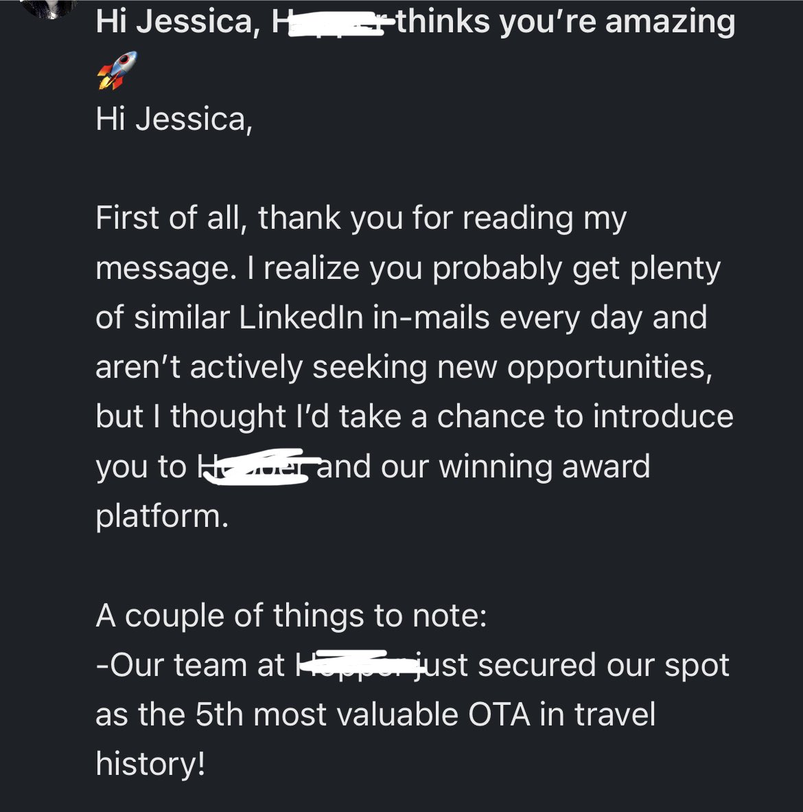 jessica_xls's tweet photo. Don’t sleep on LinkedIn pls. Head hunters are constantly sending inMails about opportunities. Some recent ones below. You’ll probably get tired at some point. I’ll try to share some tips on this tomorrow. https://t.co/dyQH01CxVz