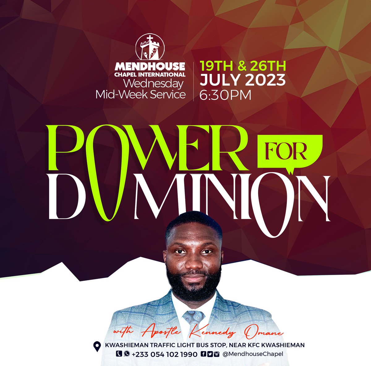 God Almighty has endowed every believer with Power for Dominion. It is the Believer's Responsibility to enforce this Power through a faith-based prayers. Join us in prayer this Wednesday Mid-Week Service, 6:30pm - 8:30pm and be blessed. Dont come alone! https://t.co/xMPCOev3OG