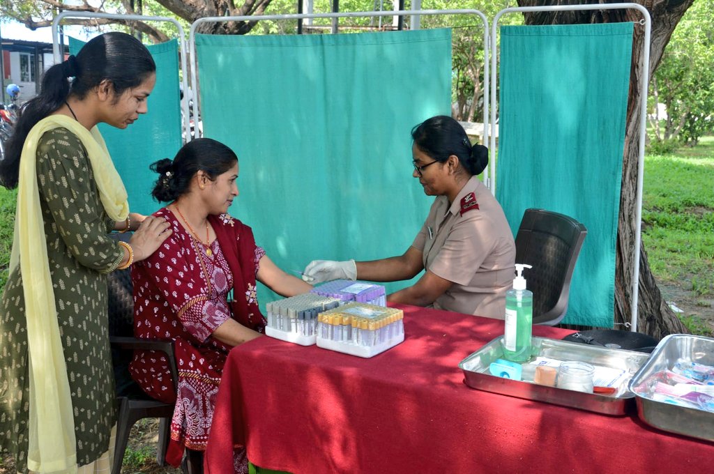 SWComd_IA's tweet photo. "An Ounce of Prevention is Worth a Pound of Cure."

#ChetakHealers organized a Health Check-up camp for residents of #BathindaMilitaryStation. Many families and dependents of serving soldiers benefitted from the initiative.

@adgpi https://t.co/5uLjz8pjfy