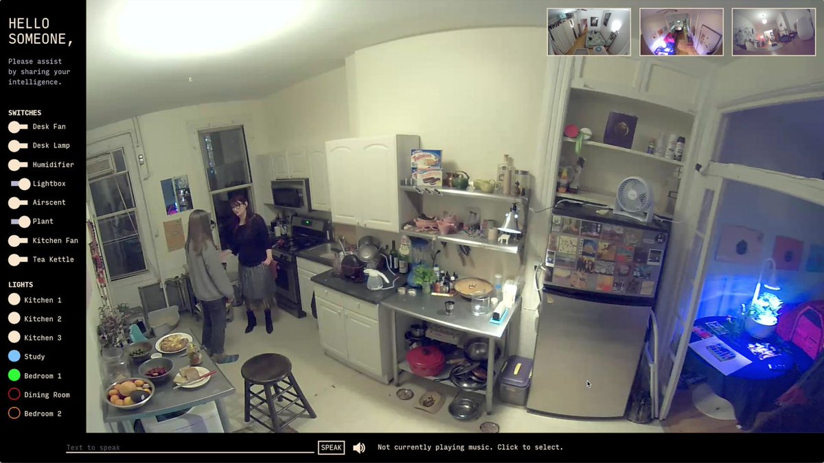 BlockMeisterNFT's tweet photo. "Someone", 2019 by @laurenleemack delves into the complexities of surveillance and privacy in the digital age. Through the creation of a virtual surveillance system, McCarthy highlights the fine line between being watched and being connected. 

#AmazonAlexa https://t.co/NsZgciMdE5