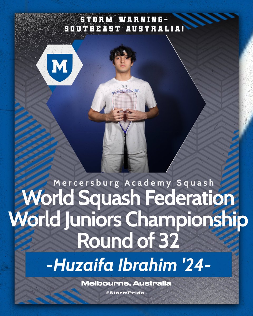 Huzaifa Ibrahim ‘24 advances to the round of 32! Catch his match tonight at 9:00 EST! wsfworldjuniors.com/live/
