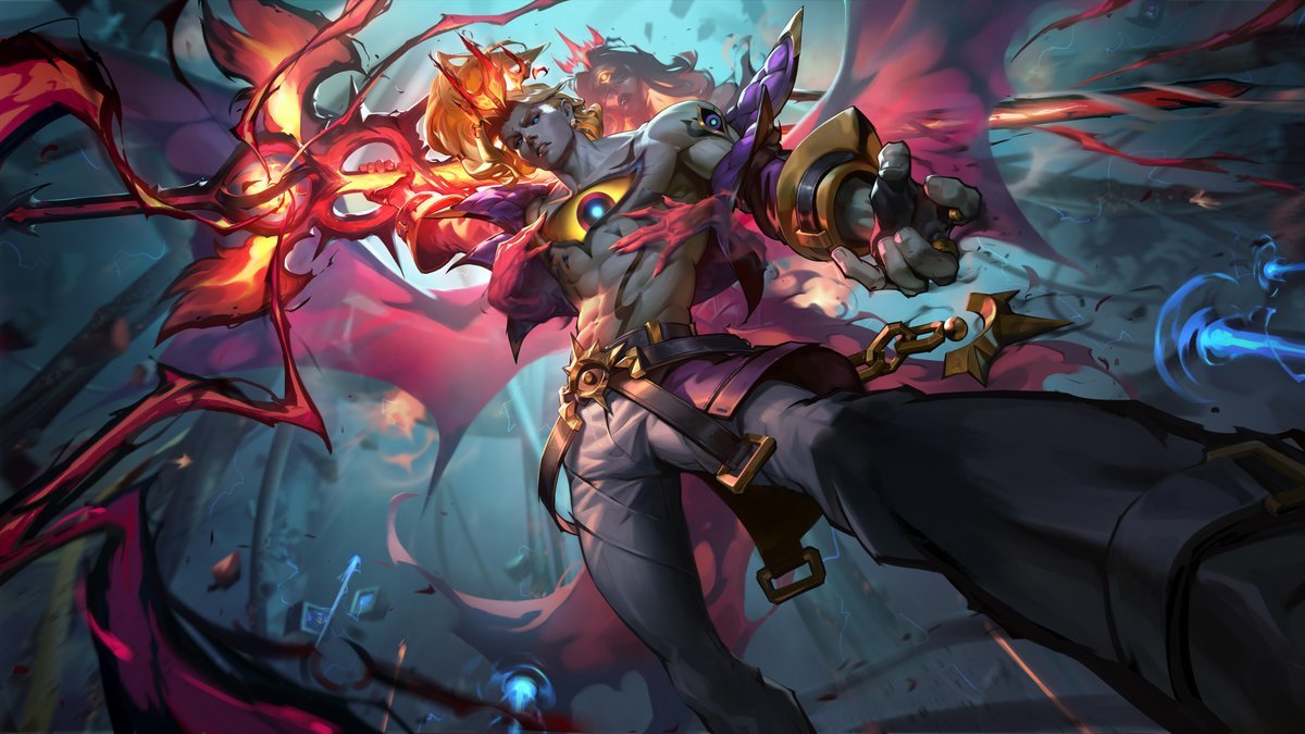 JumaraloHexCore's tweet photo. Soul Fighter Part 2 SplashArts - League of Legends

- Viego
- Jhin
- Gwen
- Evelynn https://t.co/gkpIIzTlFI