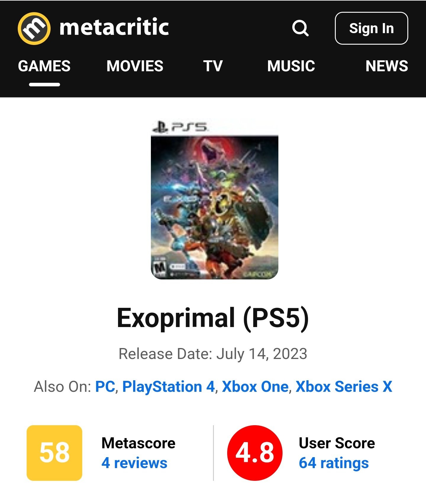 PeterOvo on X: If you want to blame Gamepass for the metacritic scores of  Exoprimal. Credit Gamepass for the Metacritic scores of A Plague Tale:  Requiem Keep it 1️⃣0️⃣0️⃣  / X