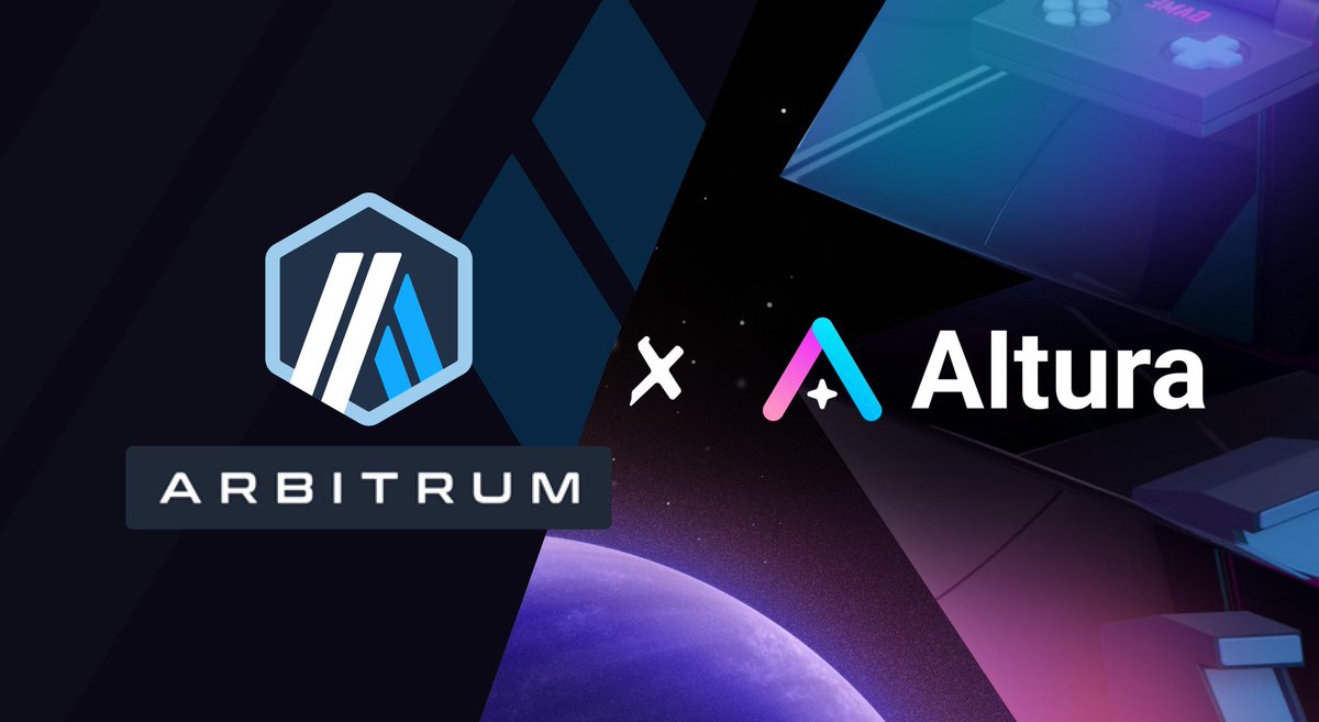 altura's tweet photo. 🚀 Hold onto your controllers! We're thrilled to share that our gaming platform now works seamlessly with the innovative blockchain, @arbitrum 🎉 

🔗 With Arbitrum's state-of-the-art layer 2 scaling solutions, we're bringing the transformative power of blockchain to your gaming metaverse – play more, stress less.

If you're looking to build on Arbitrum, get in touch! 

#AlturaXArbitrum #GameOn #BlockchainGaming #Web3Gaming