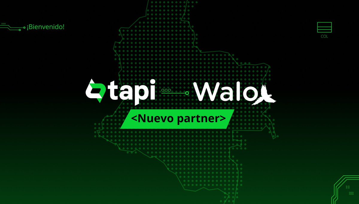 tapi_latam's tweet photo. [nuevo partner] 🇨🇴

Bienvenido #Walo a tapi. El propósito de esta nueva integración en suelo colombiano es ofrecer a cada vez más personas la oportunidad de comenzar su vida financiera con una gran experiencia en sus #pagosrecurrentes. 

🧵👇 https://t.co/tJ8JugVcV4