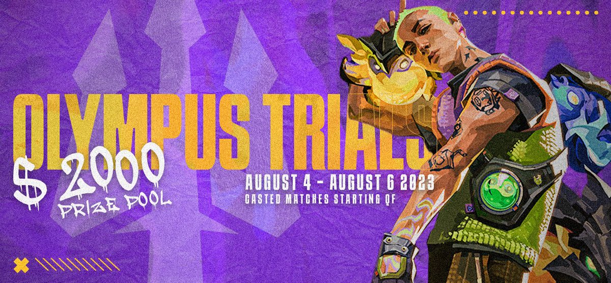 Olympus trials has been delayed to August 4th - 6th, Sign ups are still open, hope to see you soon. 

64 Teams
Aug 4th-6th @ 5PM EST

SIGN UP HERE 👇
battlefy.com/olympus-gaming…