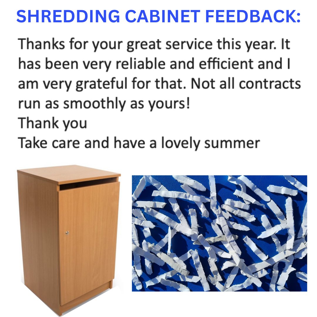 We are getting through our end of the school year shredding collections for our local school's and just had the below feedback come through on an email from a one that uses our shredding cabinet service!
#wirral #wirralbusiness #shreddingservice #cabinetshredding #secureshredding