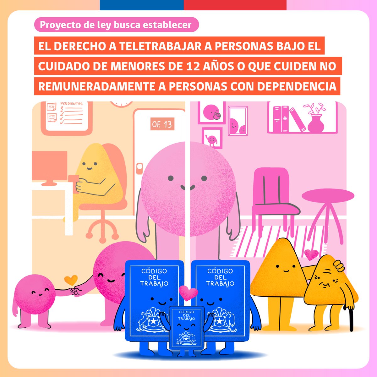 ✅Por mayor conciliación entre la vida laboral, y la familiar y personal, presentamos PdL para el derecho a trabajo híbrido para empleos que sea posible, a personas con hijos/as menores de 12 años o que tengan bajo su cuidado a personas con dependencia.

👉mintrab.gob.cl/gobierno-prese…
