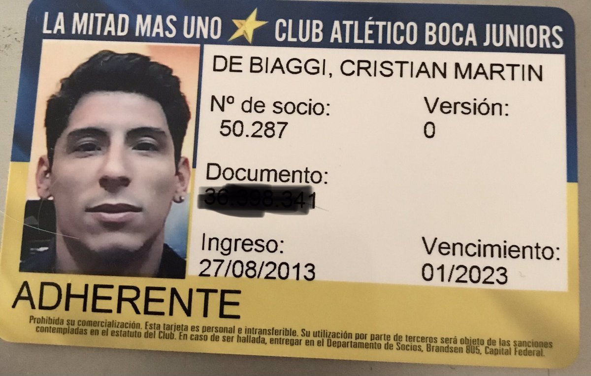 crisdebiaggi14's tweet photo. En un mes cumplo 10 años siendo adherente. 😔 me encantaría saber porque aún no logro ser activo. Si alguien sabe algo me ayuda??? @BocaAdherentes @la12tuittera @BocaJrsOficial @BocaLateOk @NuevoBoca @SociosDelCabj https://t.co/K79GV9eM8b
