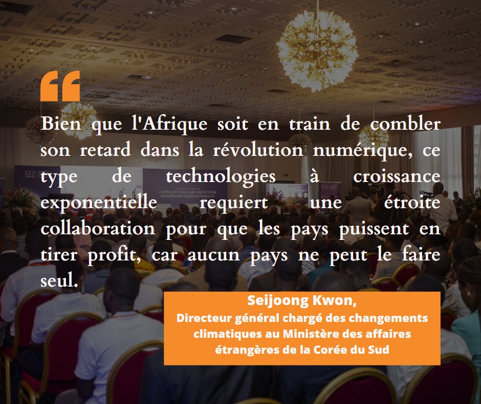 Déclaration du directeur général chargé des changements climatiques au Ministère des affaires étrangères de la Corée du sud, 𝗠. 𝗦𝗘𝗜𝗜𝗝𝗢𝗡𝗚 𝗞𝗪𝗢𝗡

#cep #thinktank #developpementdurable #lafrique #developperlafrique