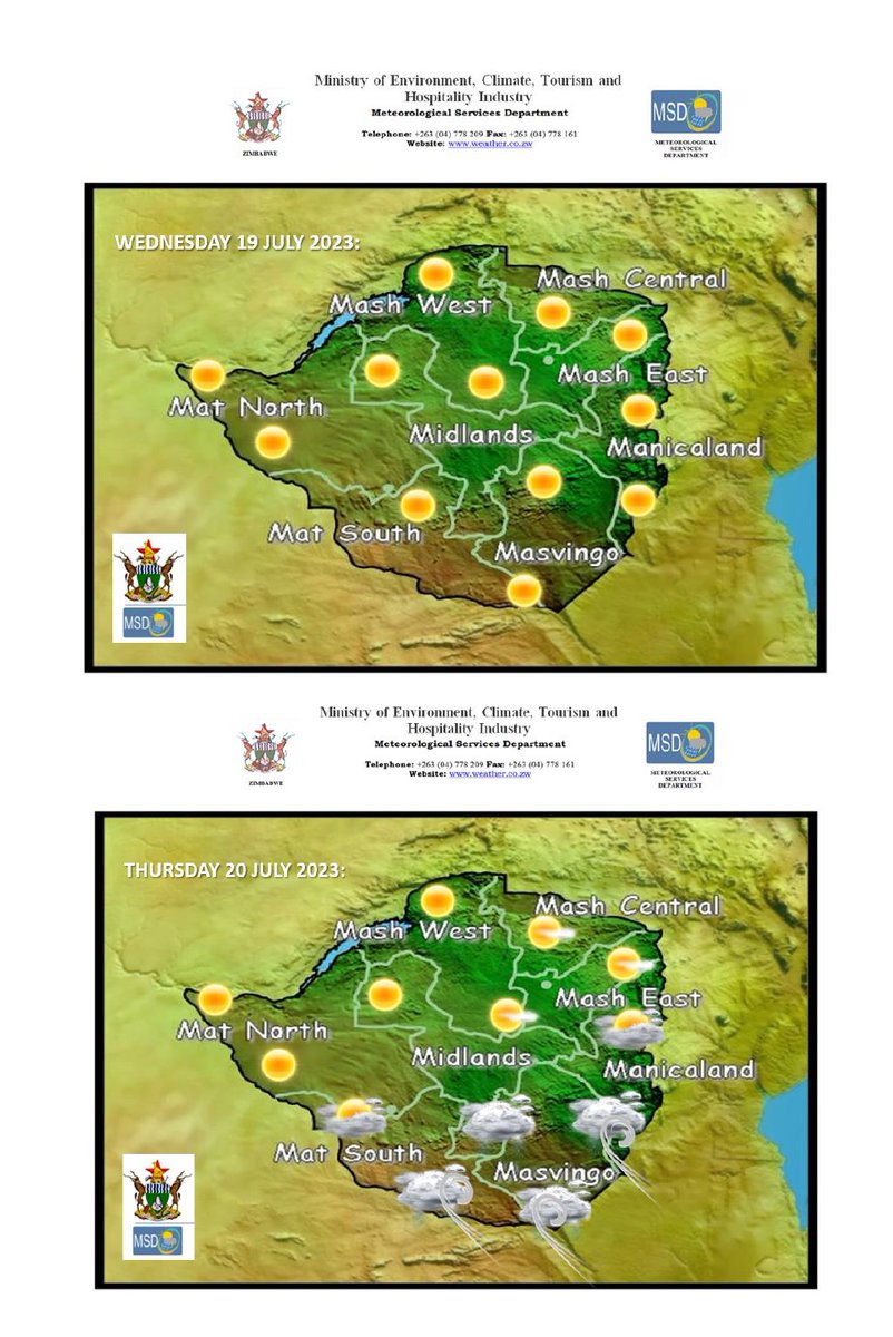 Met Services Dpt Zim on Twitter "Weather updates"